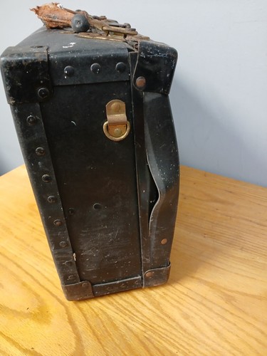 VINTAGE BELL SYSTEM B TELEPHONE LINEMAN TOOLBOX VULCANIZED LEATHER CASE INSERTS - Picture 10 of 16
