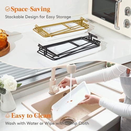 Versatile 12" x 6.5" 3-Tier Serving Tray for Desserts & Snacks - Modern Design - Picture 9 of 13