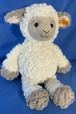STEIFF Lita Lamb Plush 12 Cuddly Friends White Gray EUC Germany 073427