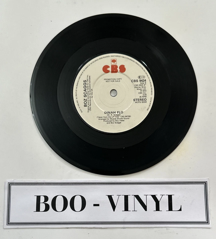 PROMO - Miss Sun Boz Scaggs 7" vinyl single record UK CBS9424 CBS 1981 VG+ - Image 4 of 4