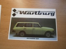 Wartburg 353 Tourist Original GDR Brochure, 1986, Text Flemish, Rare!!!