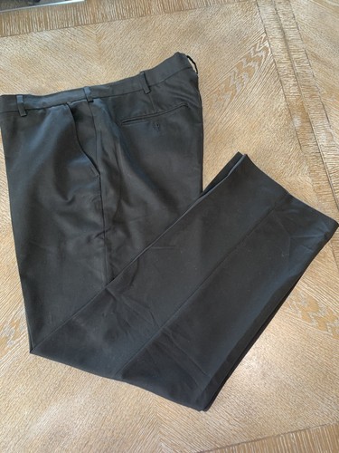Van Heusen Pantalone Vestito Nero Vestibilità Dritta Taglia 38X32 100% Poliestere