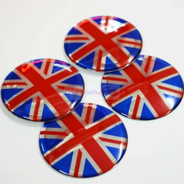 Tapacubos centrales de rueda Fit Mini 4x 55 mm Inglaterra Gran Bretaña emblema insignia pegatina Foto 2 de 4