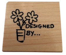 Designed By Made Flower Pot Daisies Great Impressions C329 Wooden Rubber Stamp