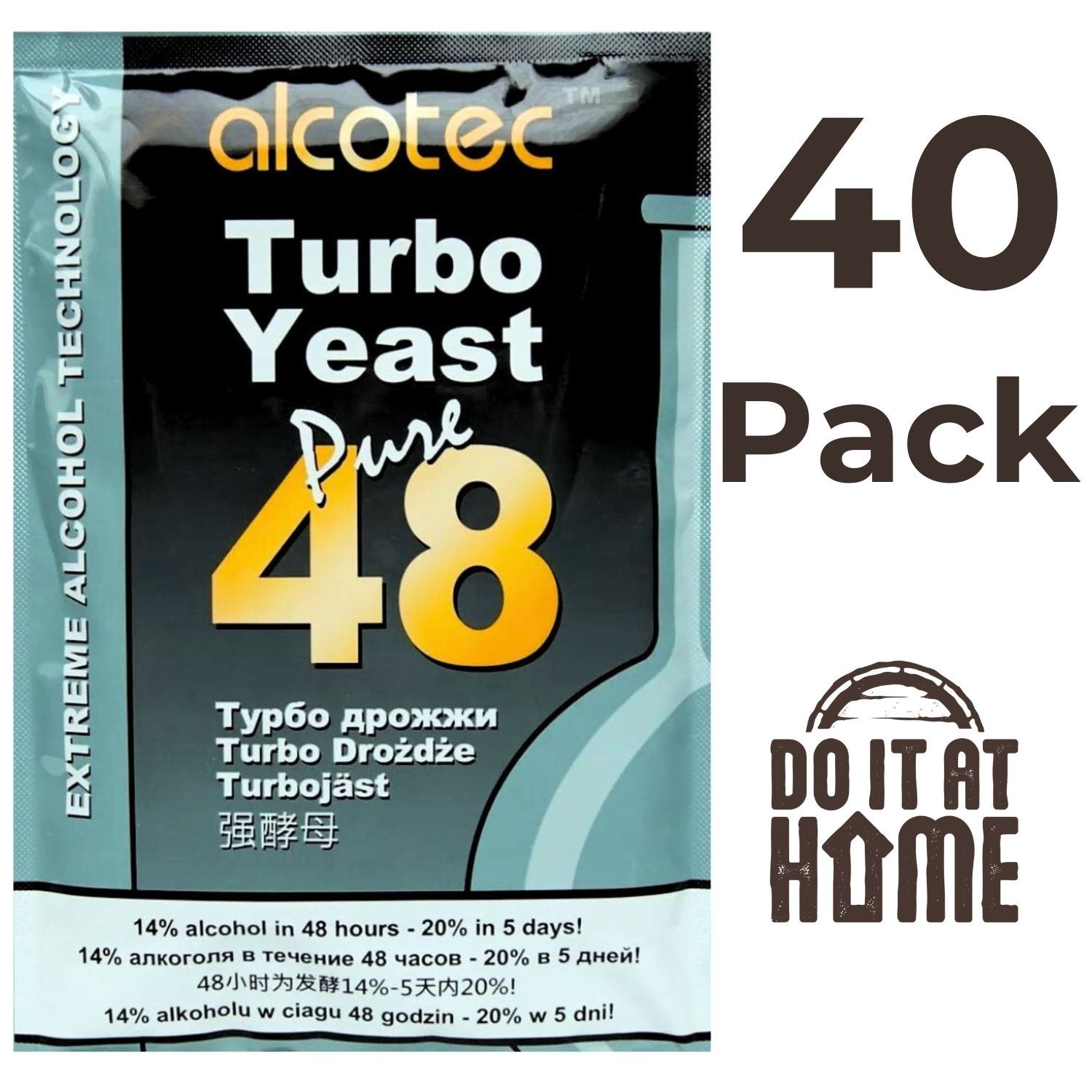 40 x Alcotec 48 Turbo Super Yeast for vodka moonshine