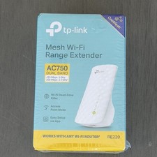 TP-Link AC750 WiFi Range Extender RE220  Dual Band Wireless Signal Booster New