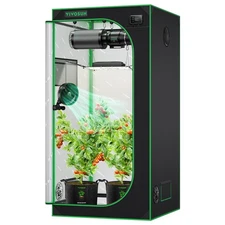 VIVOSUN S336 3x3 Grow Tent, 36x36x72 High Reflective Mylar with Observation W...