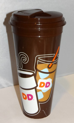 Dunkin Donuts 2018 Brown 99 cent Refill Tumbler Coffee Cup Capitol Cups