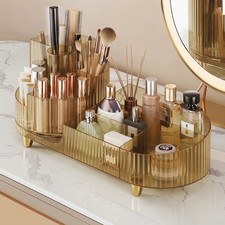 Rotating Makeup Organizer for Vanity, Large Capacity Cosmetic Display Case, C...