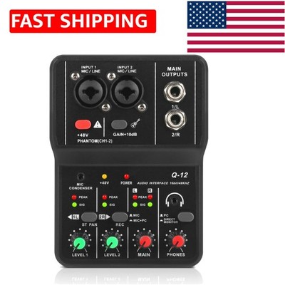 Studio-Quality Q-12 USB Audio Interface with Phantom Power & Zero Latency