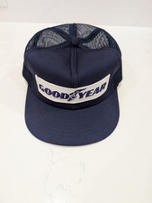 Vintage Goodyear Mesh Trucker Hat, Navy/White, Never Worn