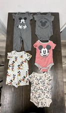 Disney Baby Mickey Mouse Boy One PieceOutfits Size 6-9 Months Lot of 5
