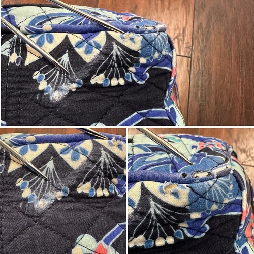 Vera Bradley Lotus Flower Swirl Blue Coral Lunch Bunch Travel Bag Tote 14313-K91 - Picture 18 of 24