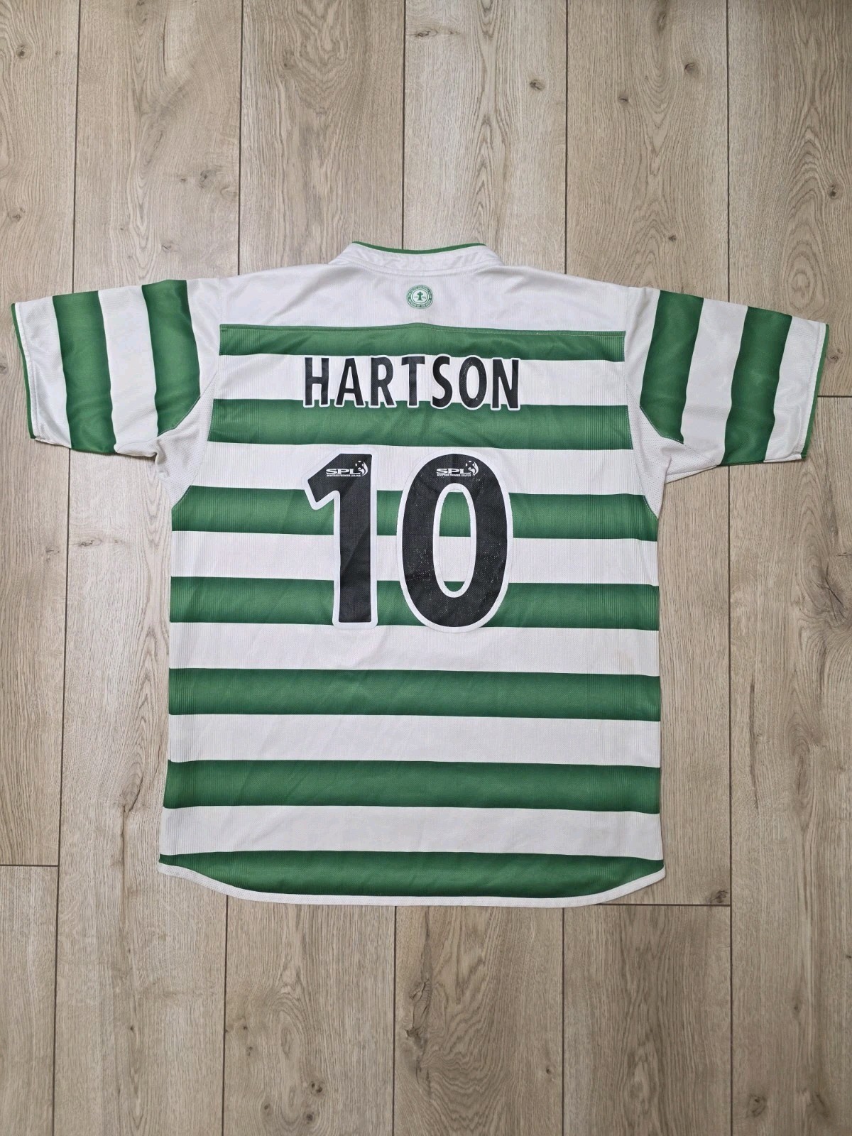 CELTIC 2003 2004 HOME HARTSON VINTAGE FOOTBALL SHIRT SOCCER JERSEY L UMBRO