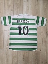 CELTIC 2003 2004 HOME HARTSON VINTAGE FOOTBALL SHIRT SOCCER JERSEY L UMBRO