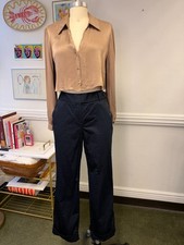 VTG Y2K 90s Old Money Preppy Office Siren Talbots Petite Pinstripe Stretch Pants