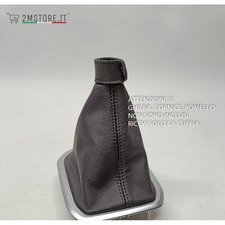 CUFFIA LEVA CAMBIO MANUALE JEEP RENEGADE 520 IN VERA PELLE NERA ARTIGIANALE