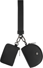 Keychain Wallet Wristlet Wallets for Women Mini Zip Dual Pouch Wristlet