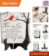 Ceramic Memorial Plaque 6x6 In Remembrance Sympathy Loss Bereavement