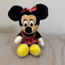 Disneyland Minnie Mouse 12" Plush Stuffed Animal Toy Walt Disney World Parks Vtg