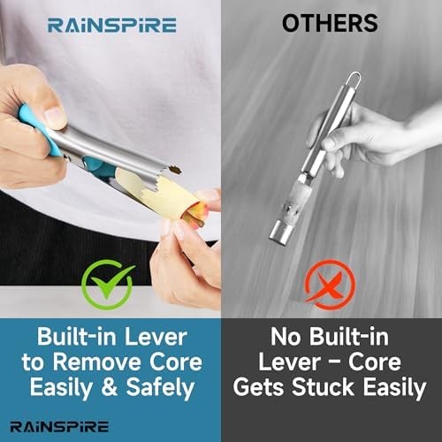 Rainspire Apple Corer Tool Stainless Steel Nonslip Handle Dishwasher Safe