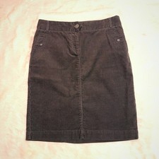 J.Crew Corduroy Pencil Skirt Womens 2 Brown Straight Preppy Classic 90s style