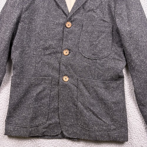 Universal Works Jacket Mens S Gray Chore Blazer Coat Lanificio Italian Fabric - Picture 11 of 16