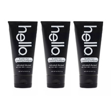 Hello Activated Charcoal Whitening Toothpaste 4 oz Pack of 3