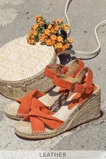 ESPLÉNDIDAS Alpargatas Coral FAIRFAX Gamuza Cuero Cuñas Mujer’s 9.5 $108 Nueva Caja