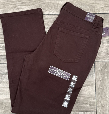 2014 Gloria Vanderbilt Amanda Dark Roast Brown Wash Denim Jeans Size 10 Short