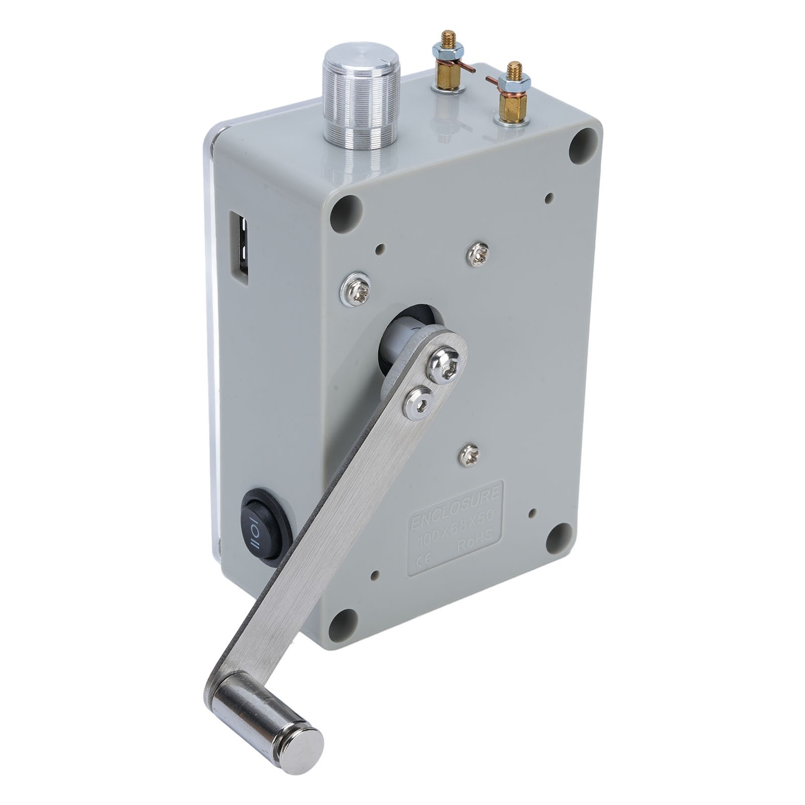°Hand Crank Generator Portable Emergency USB Charger With COB Light For.