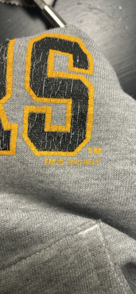Sudadera con capucha vintage 1996 Pittsburgh Steelers gris campeón talla XL BUEN ESTADO Foto 4 de 4