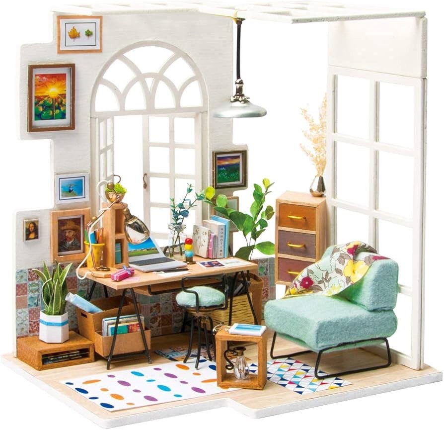 Rolife DIY Miniature House Kit Soho Time w LED Light NEW SEALED Office HZ1676