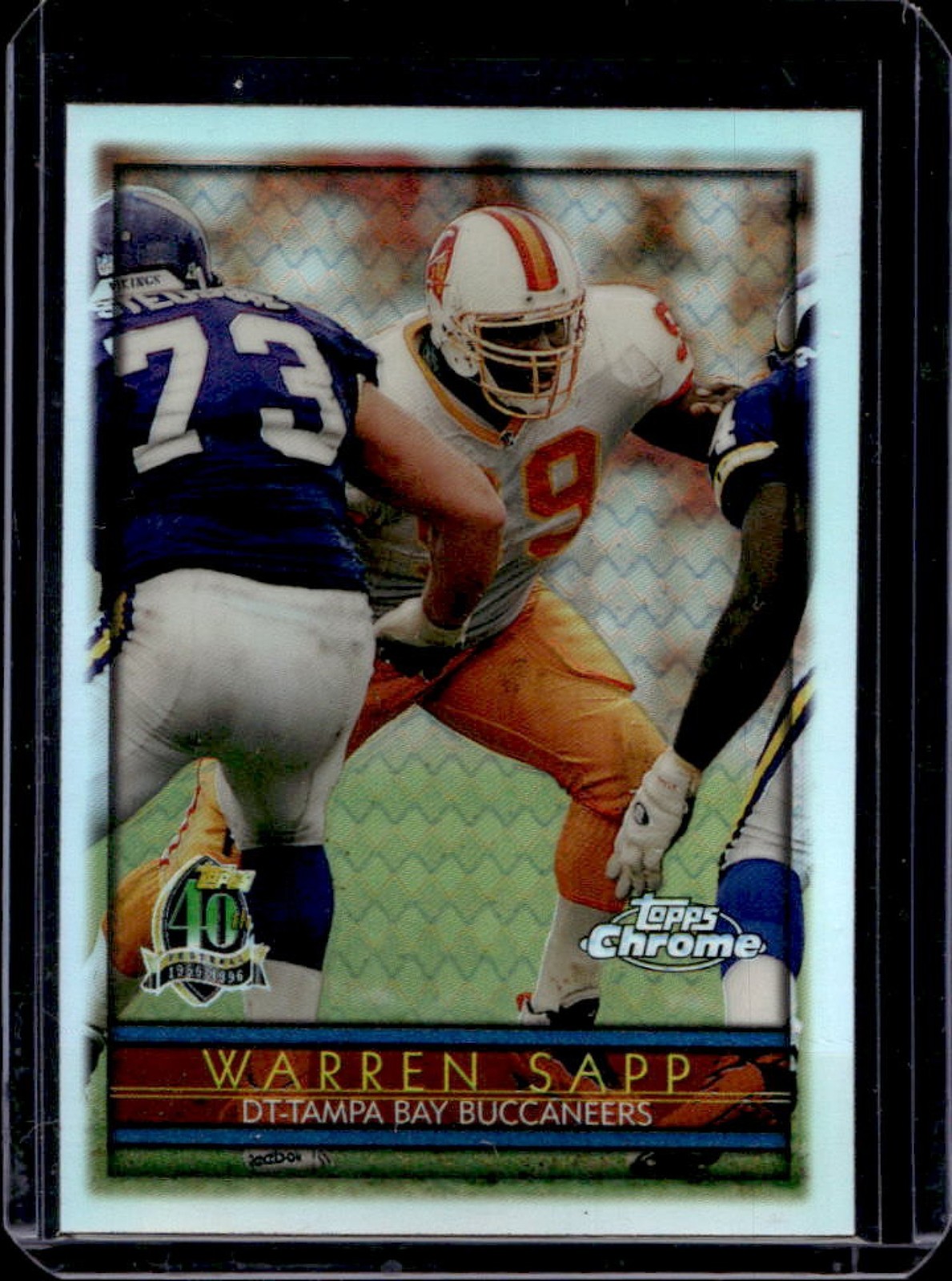1996 Topps Chrome Warren Sapp Refractor #23 Buccaneers