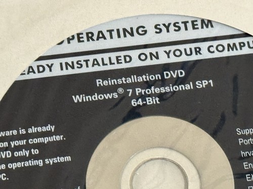 2 Lot New Brand New Dell Windows 7 Professional 32 Bit Reinstallation DVD Disc - Picture 2 of 4