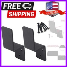 2x4 Door Barricade Brackets Heavy Duty Metal Drop Open Bar Security Door Lock...