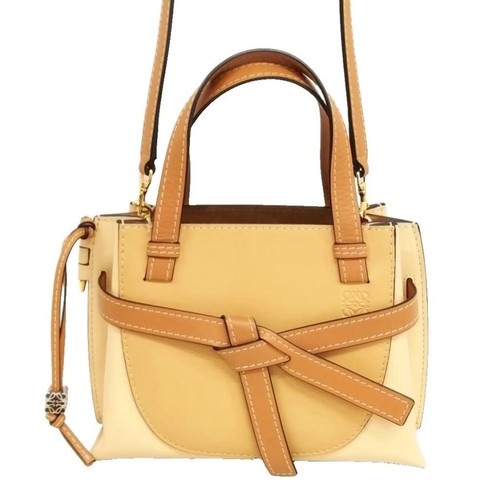 Loewe Gate Top Handle Mini 2way Handbag Shoulder Bag Beige