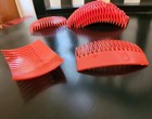 Set Of 12 red Side Hair Comb Craft Spanish Flamenco Peineta New — photo 5
