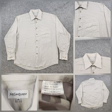 Yves Saint Laurent Shirt Mens 16.5 Large Long Sleeve Button Up Pocket Classic