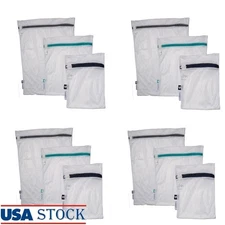 Sanitized Mesh Wash Bags Set 12 Total Zipper Guard Delicate Clothing Protection