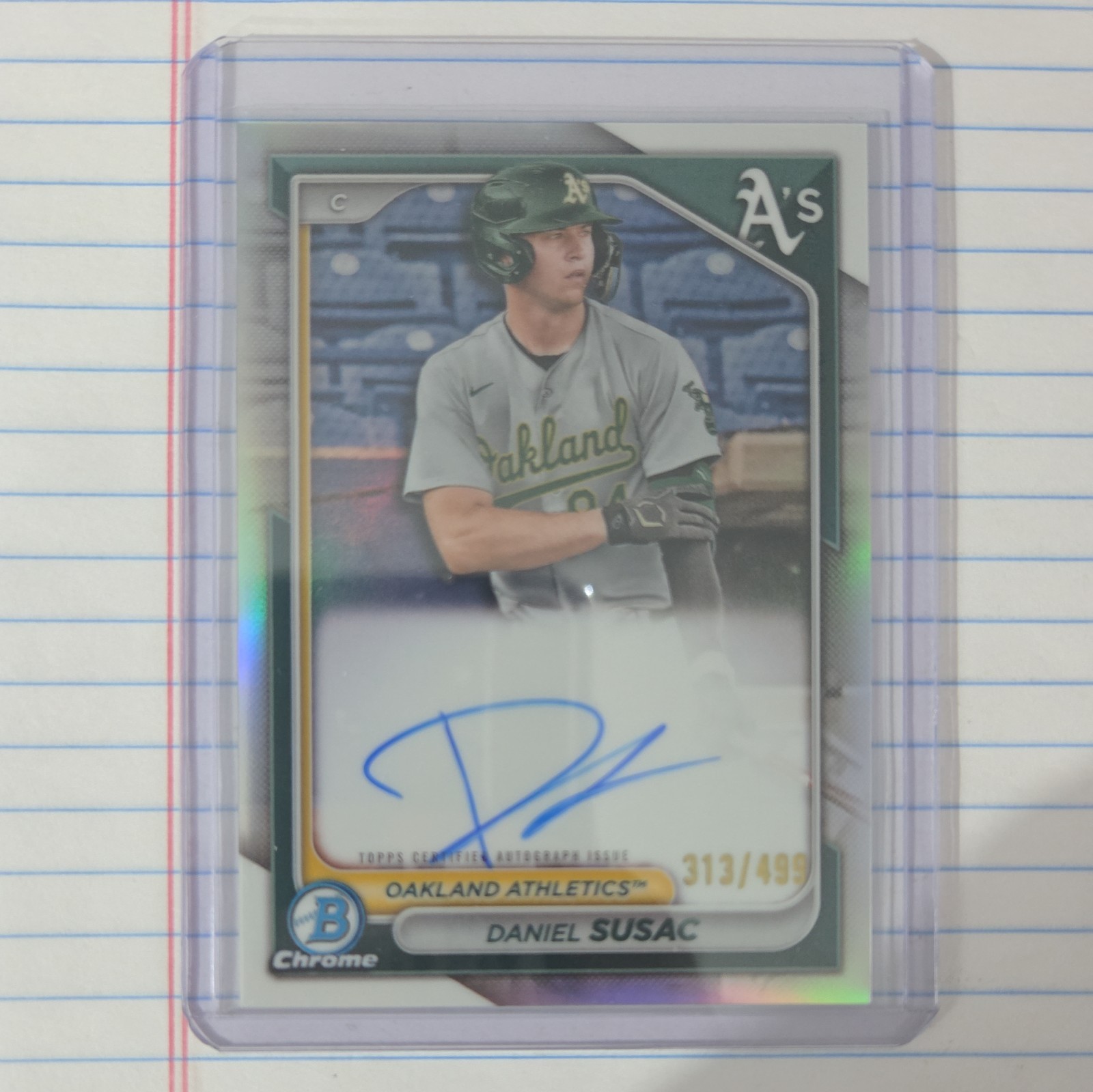 2024 Bowman Chrome Prospect Autograph #CPA-DS Daniel Susac RC Rookie AUTO