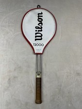 Vintage Wilson T2000 Stainless Tennis Racquet Jimmy Connors w/ Cover Made in USA