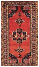 Traditional Vintage Hand-Knotted Area Rug 4'4" x 8'2" Oriental Wool Carpet