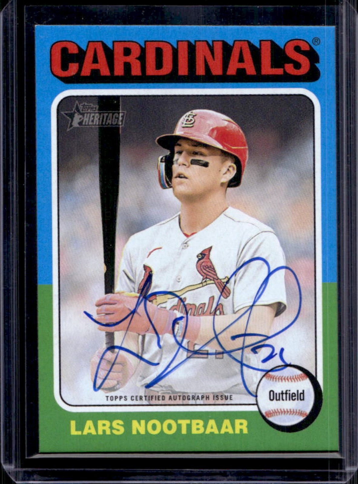 2024 Topps Heritage Lars Nootbaar Real One Auto #ROA-LN Cardinals