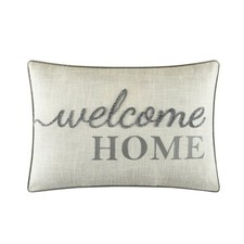 Decorative Pillow, Welcome Home Embroidered F...