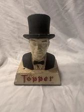 Antique Standard Rochester Brewing Co Topper Chalkware Foam Scraper Holder