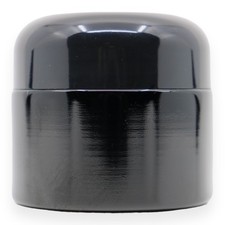 Black Leaf Weithalsdose aus Violettglas 50ml - Glasbehälter mit Kunststoffdeckel