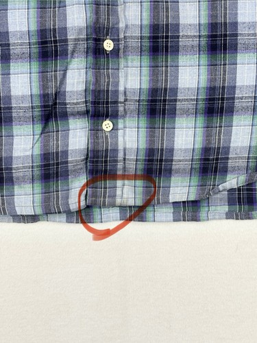 Vintage Gitman Bros Lightweight Flannel Shirt Mens XL Blue Plaid Button Down USA - Picture 7 of 14