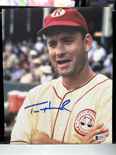 TOM HANKS SIGNED A LEAGUE OF THEIR OWN PHOTO 8X10 MADONNA AUTOGRAPH BAS COA