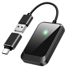 Wireless CarPlay Adapter for iPhone Plug-and-Play with USB-A Extension US...